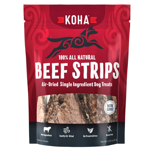Koha 100% Natural Beef Strips Dog Treats Kane Vet Supplies 
