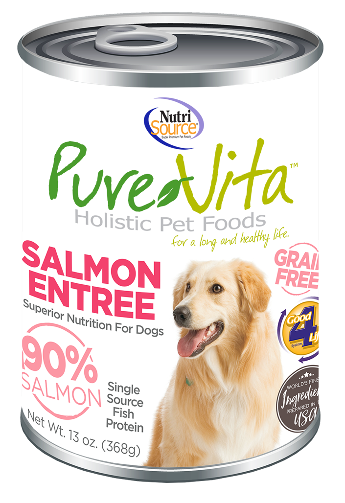 Pure Vita Salmon Entree Grain Free Wet Dog Food 13oz