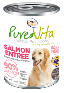 Pure Vita Salmon Entree Grain Free Wet Dog Food 13oz