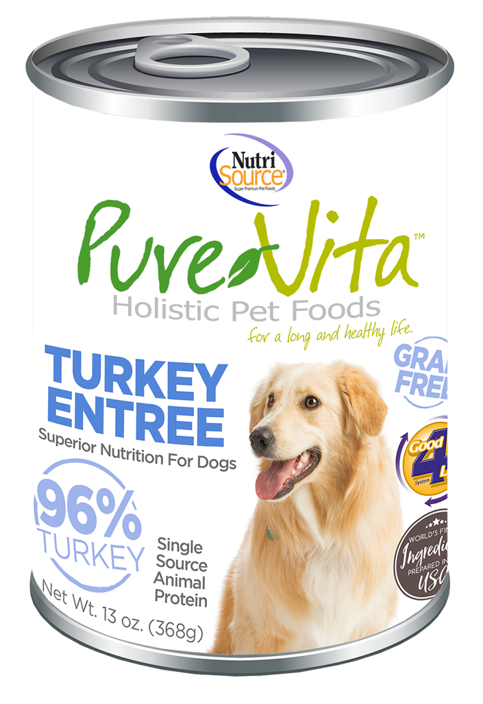 Pure Vita Turkey Entree Grain Free Wet Dog Food 13oz
