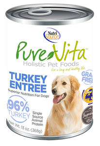 Pure Vita Turkey Entree Grain Free Wet Dog Food 13oz