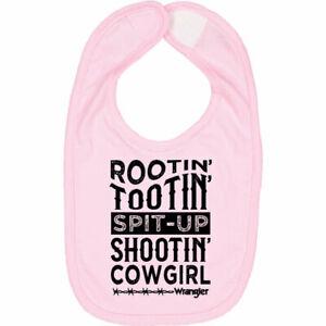 Wrangler Infant Girls' Bib - Pink Bib Wrangler 