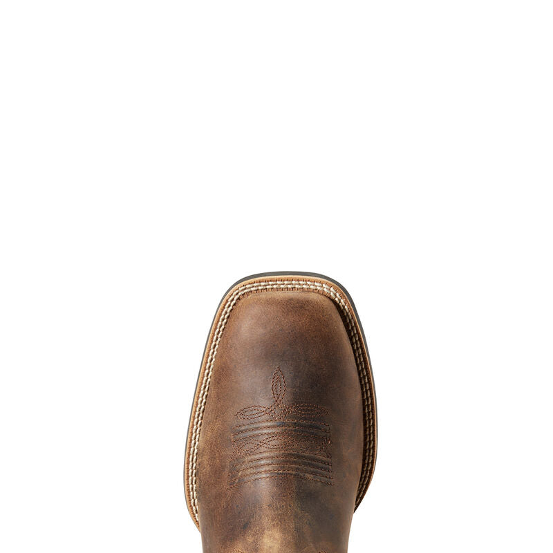 Men's Ariat Sport Wide Square Toe Distressed Brown