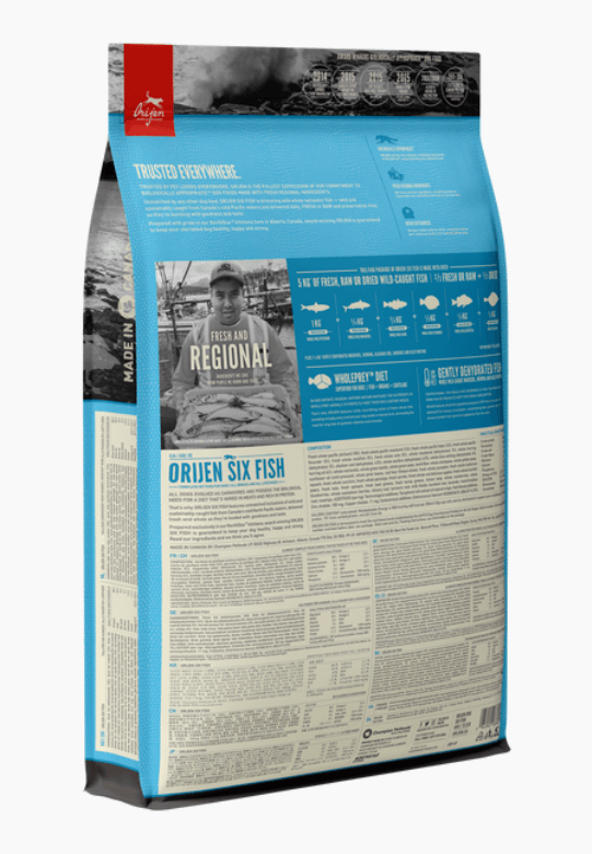 Orijen Six Fish Recipe Dry Dog Food Dog Food Champion Pet Foods 