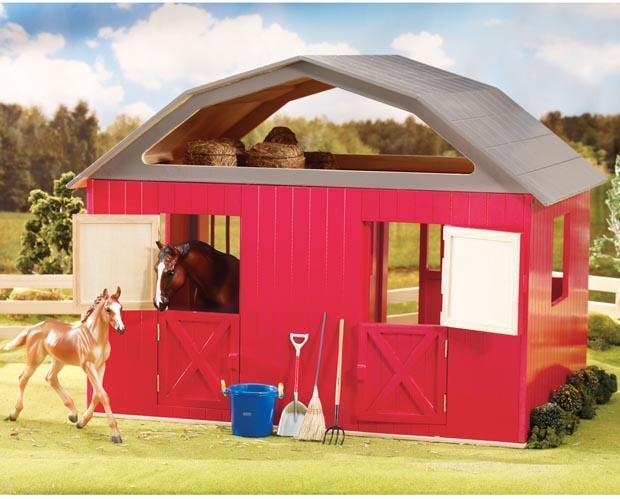 Two-Stall Wood Barn Toy Breyer 
