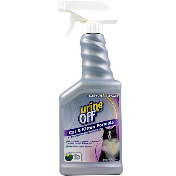 Urine Off Cat & Kitten Formula Bottle with Carpet Cap 16oz Cat Supplies Urine Off 
